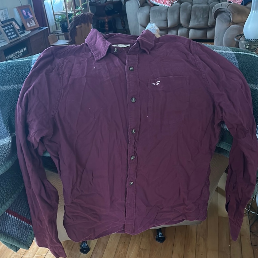 Hollister Maroon  Lightweight Shirt